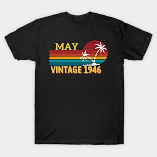 Vintage 1946 May birthday gift 77th T-Shirt